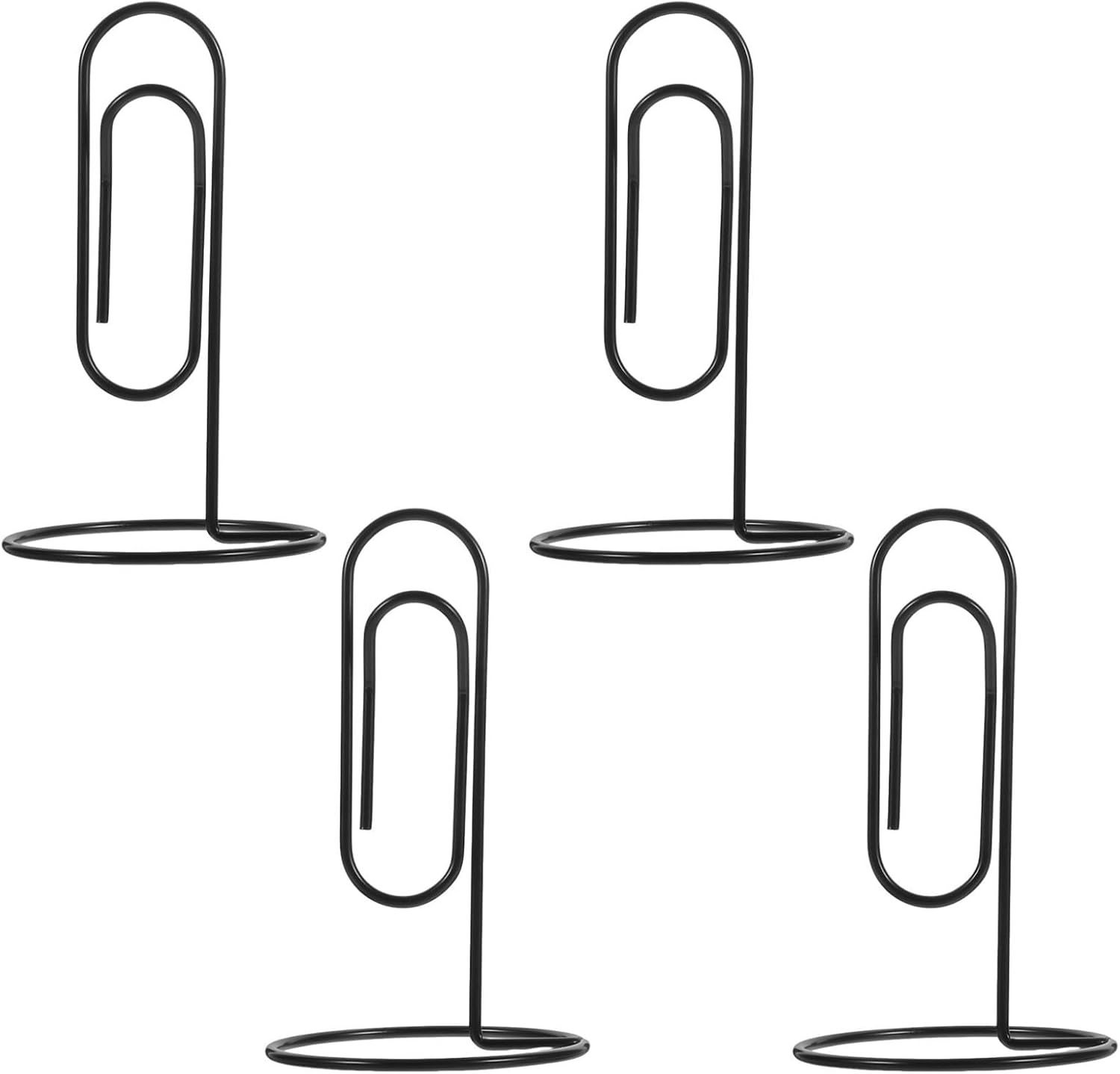 Beavorty Paper Clip Memo Holder 4pcs Creative Metal Large Capacity with Display Reminders and Message Clip for Home and Document Management Office Desk Accessory
