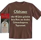 1/2 - Arm Geschenkeparadies 24 T-Shirt Oldtimer über 60 Jahre gelaufen Größe XL + Ehrenkarte alte Säcke