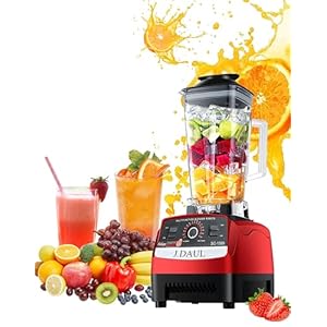 Professional high speed Blender, Personal Blender for Shakes and Smoothies,Powerful 4500-Watt Blender for Juice, Stainless Steel Blades, Easy Self-Cleaning, red