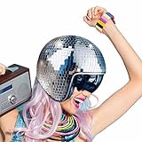 Design Élément Central : Casque décoratif à effet carreaux de verre pour des reflets exceptionnels, idéal comme pièce maîtresse pour décorations de mariage et fêtes festives créant une ambiance élégante et scintillante