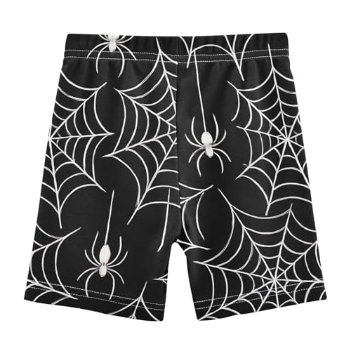 Joisal Cotton Shorts for Under Skirts White Spiders Webs Black Girls Biker Shorts Toddler 4t Little Girl2