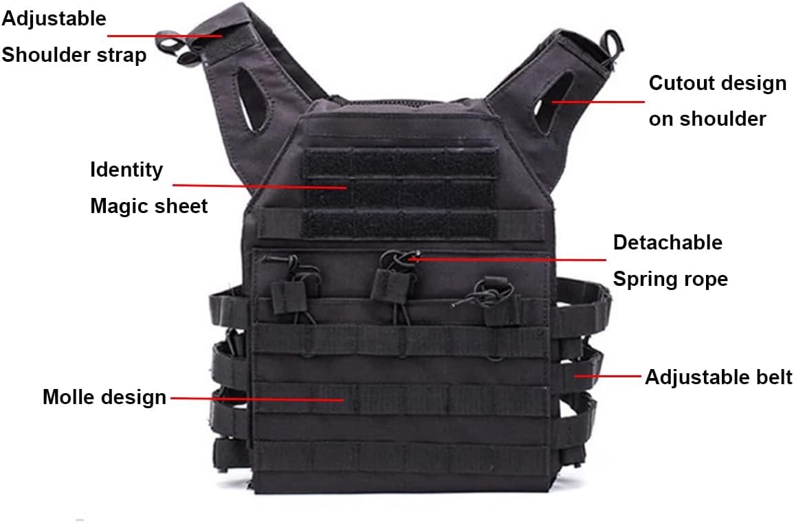 AZB Tactical Vest Lightweight Breathable Airsoft Vest - Image 2