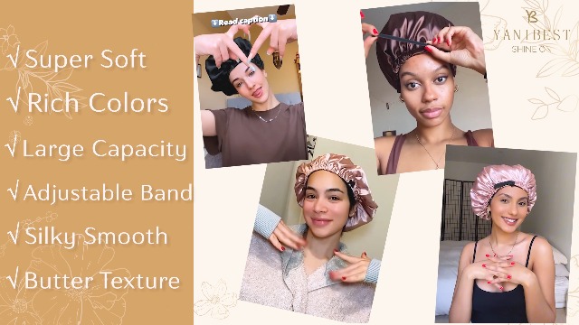 Amazon.com : YANIBEST Silk Bonnet Satin Bonnet for Sleeping Women