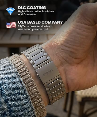 Image of Titanium Band for Apple Watch Ultra 3 /2 /1 49mm & Series 11 /10 46mm, Grade 5 Titanium Apple Watch Ultra Band for Men with Magnetic Clasp, Durable DLC Scratch Resistant Metal Ultra 3 Watch Band