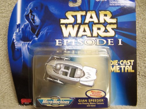 Star Wars – Episode 1 – Gian Speeder – Micro Machines – Die Cast Metal – Galoob – Mint – Limited Edition – Collectible by Micro Machines