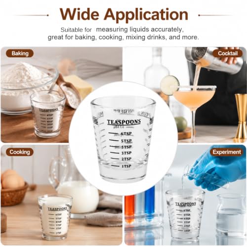Vaso medidor de 1 onza con 4 escalas 6 medidas miniatura 5