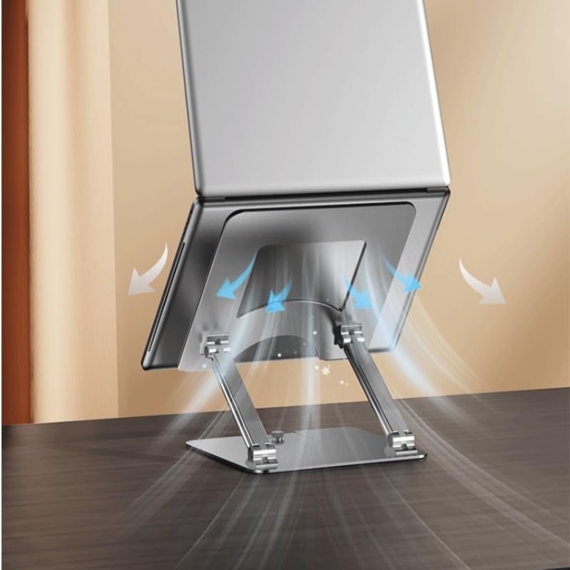 Aluminum Alloy Book Stand Silver Reading Rack Silicone Holder