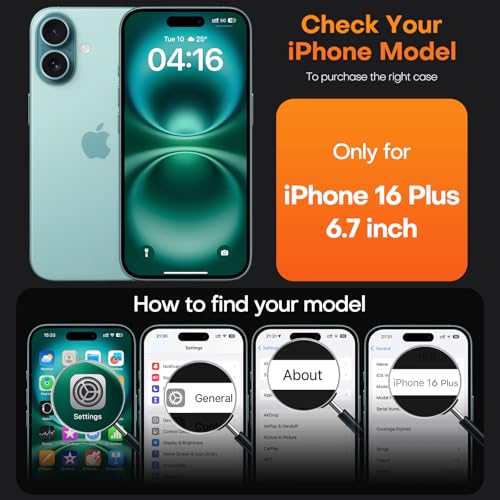 Image of TAURI for iPhone 16 Plus Case, Compatible with MagSafe, Green
