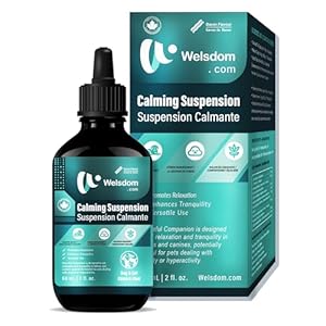 Welsdom Pets Calming Comfort Drops – 60mL | Natural Relaxation Supplement for Cats & Dogs | Reduces Anxiety & Stress | Supports Mental Well-Being & Digestive Health