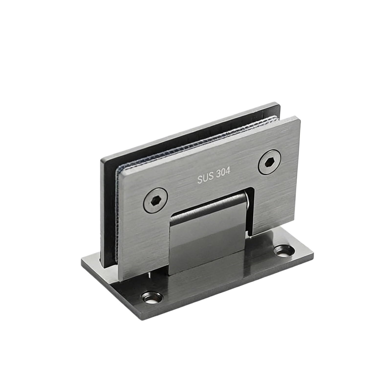 Axylqjvznc Grey 90 Degree 90°/180° Glass Clamp Hinge – 304 Stainless Steel Heavy-Duty Shower Door Or Furniture Replacement