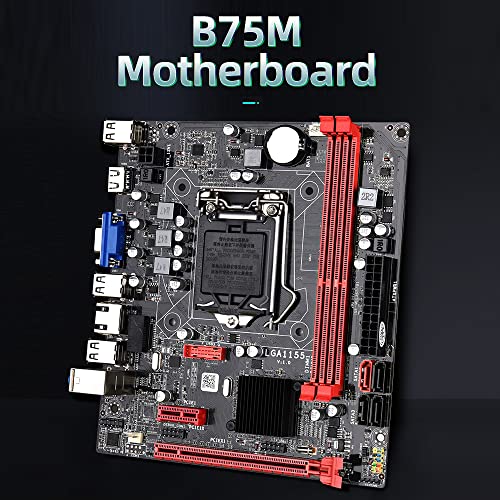 Homesen B75M Motherboard Dual DDR3 Slots de Memória VGA+HD Interfaces de Display Suporta A1155 Core