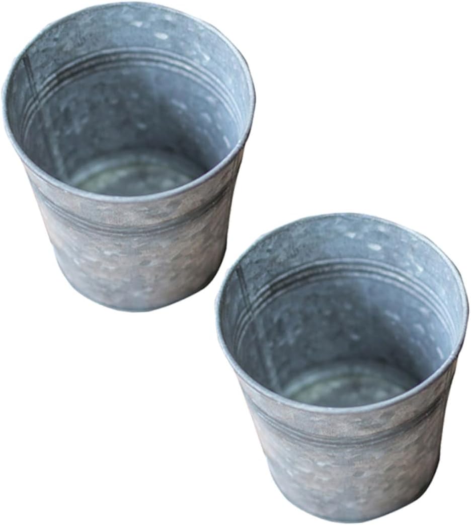 BESPORTBLE 3sets Tin Succulent Pot Small Galvanized Buckets
