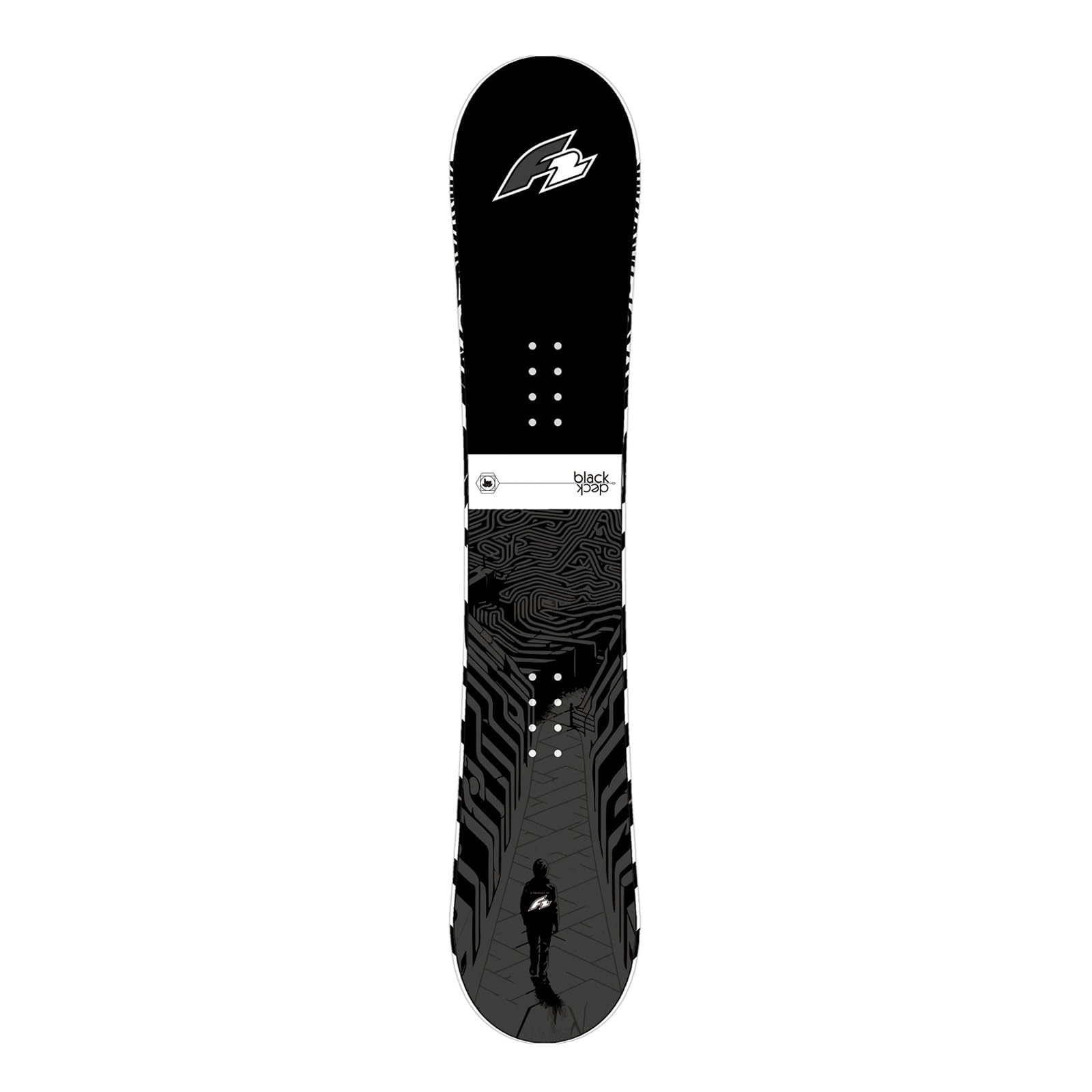 F2 Set Snowboard Junior Black Deck + Pipe Bindung Größen wählbar