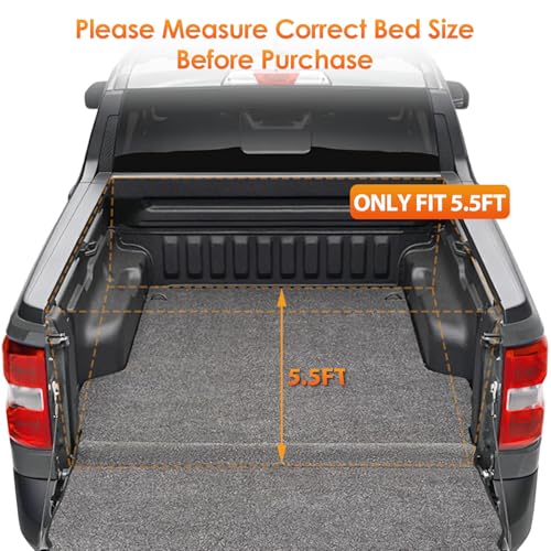 Image of Nilight Hard Tri-Fold Truck Bed Tonneau Cover for F150 2015-2026, 5.5ft Bed