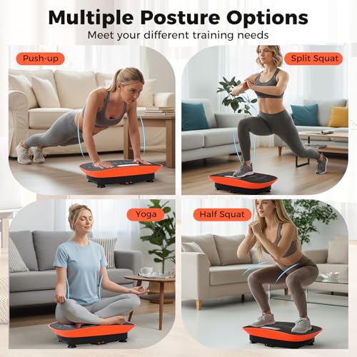 Image of GYMAX Vibration Plate Exercise Machine-10 Level Intensity, LED Display & Remote Control, Body Vibrating Plates Stand Shaking Platform Fat Burning Machine