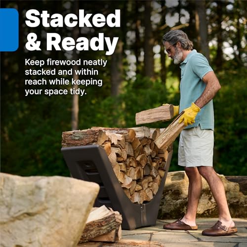 Step2 Longhorn Firewood Rack – Firewood Nest – Log Holder for Outdoor or Indoor Use – Ideal and Elegant Wood Storage Solution for Fire Pits, Fireplaces, Wood Burning Stoves, and More – Easy Assembly - image 3