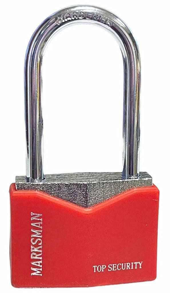 PaulStore Heavy Duty Extra Long Shackle Padlock 60mm. Hardened Steel Security Padlocks