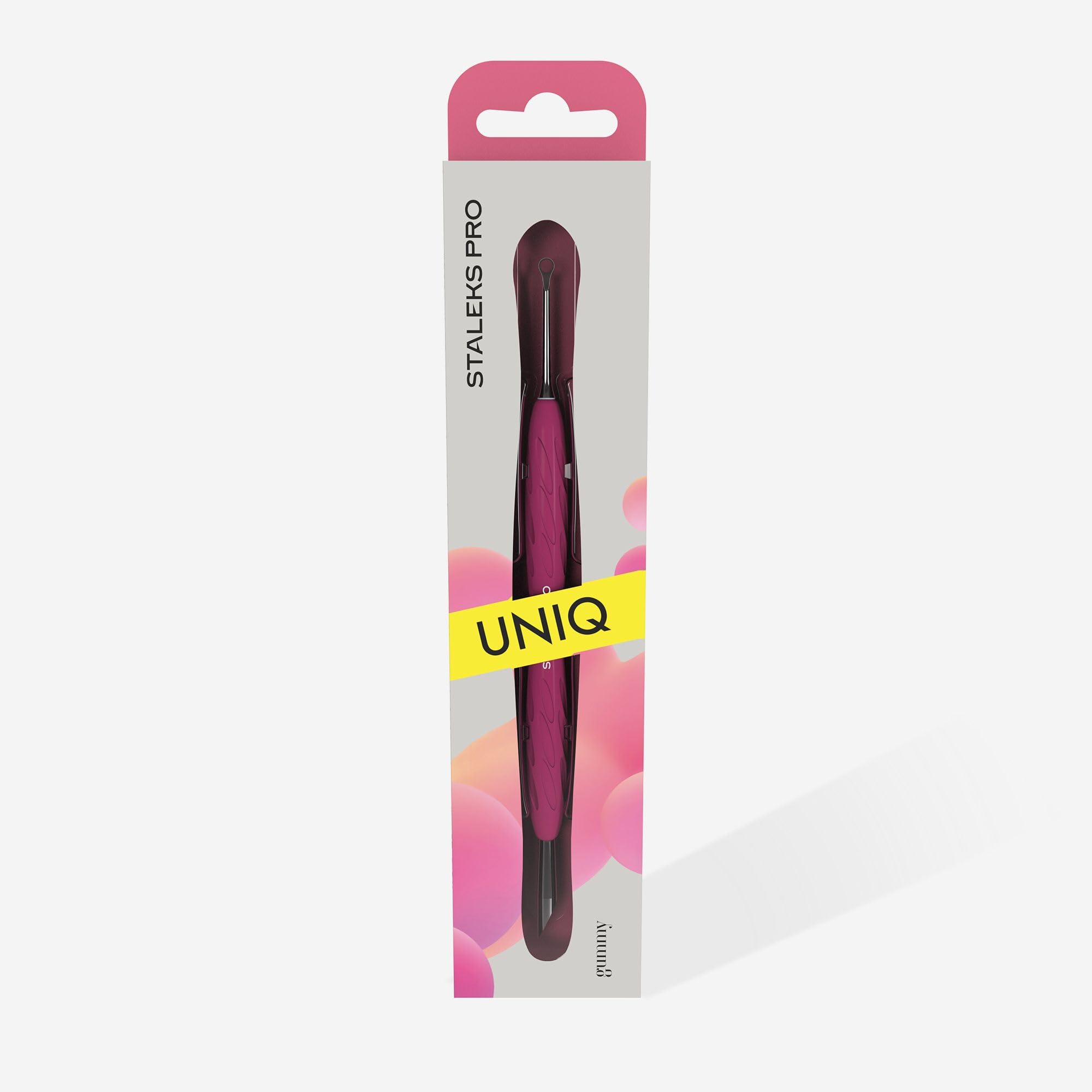 STALEKS PRO by Natury Nails Popychacz do skórek z silikonowym uchwytem Gummy, stal nierdzewna. UNIQ 11/2