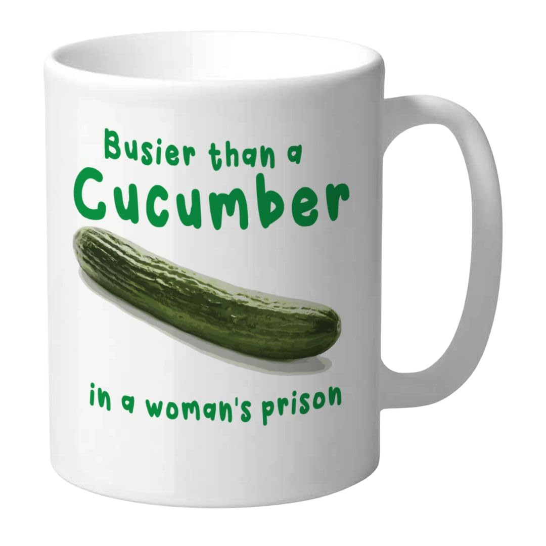 Wanky Candles Funny Rude Mug Busier Than A Cucumber Cheeky Adult Humour Coffee Cup CMUG141