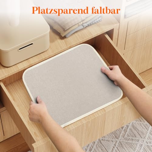 Lifewit 80L Großer Wäschekorb mit Griffen, tragbarer und zusammenklappbarer Wäschesammler, Faltbare Wäschebox für Waschraum, Studentenwohnheim, Schlafzimmer & Bad, Beige