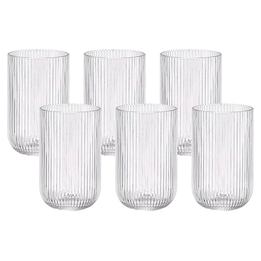 Jogo 6 Copos Alto em vidro Lehavi Versalhes 420ml V1059.03