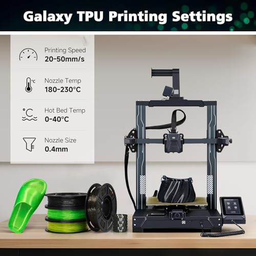 Image of YOUSU Transparent Galaxy TPU Filament 1.75mm Bundle, 95A (42D) Flexible Soft 3D Printer Filament, TPU Galaxy with Starry Sparkle Effect,250g Spool,4 Rolls, Black Gold+Colored, Transparent Yellow+Green