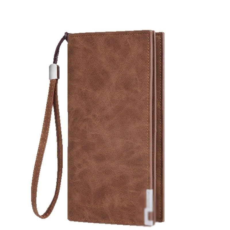 Men's Long Wallet Business Casual Multiple Card Slots(Gray)