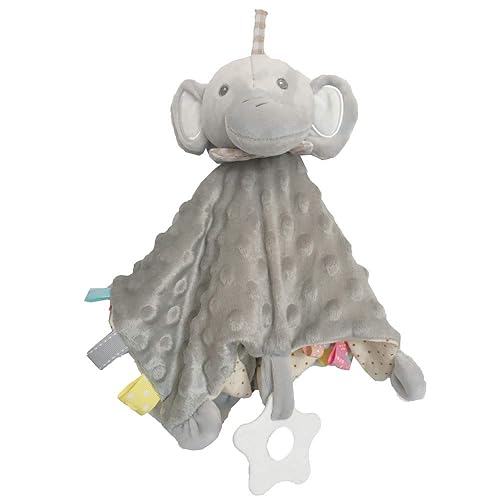 Miniatura 9 de Manta de seguridad de elefante para bebé con diseño de animales de peluche, súper suave, linda manta de acurrucarse, juguete sensorial relajante,