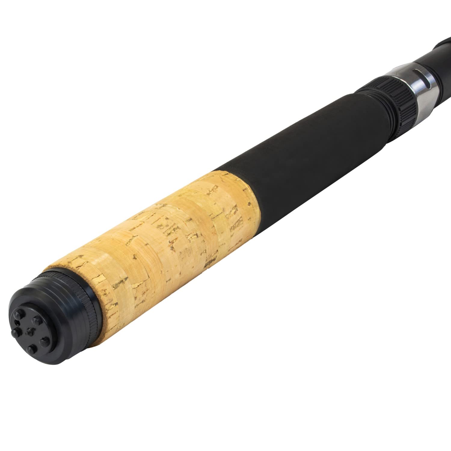 Roy Fishers Allround Tele Teleskoprute | Mixed Carbon Blank, Kork & EVA Griff, Kompakte Transportlänge, 15g bis 150g Wurfgewicht, Für Forelle, Hecht, Karpfen & Aal