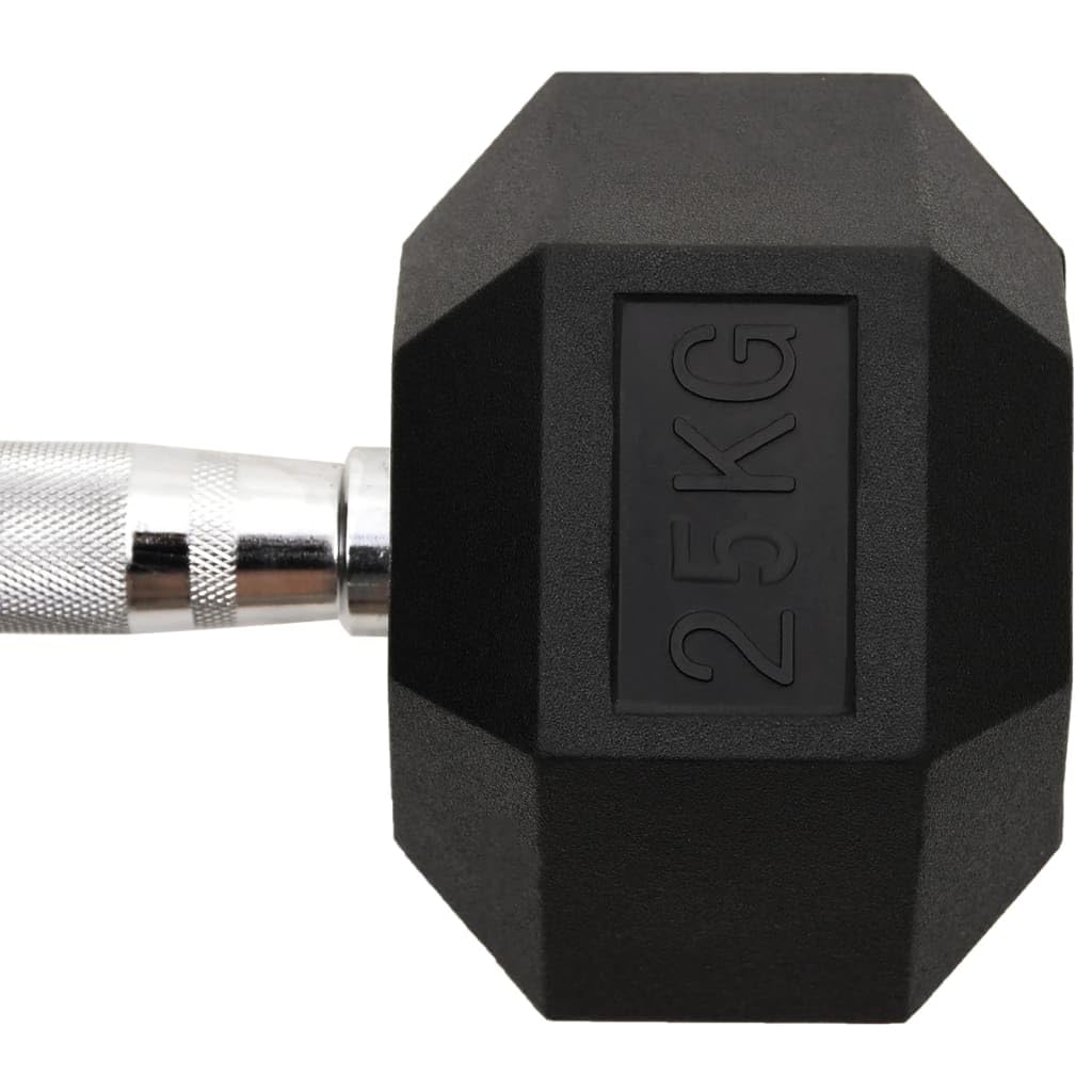 Kurzhantel Set 8 kg, 2 x 4 kg Hanteln mit Gummibeschichtung, Hexagon Design, Krafttraining Hantelset für Fitness, Hanteln für Home Gym Schwarz