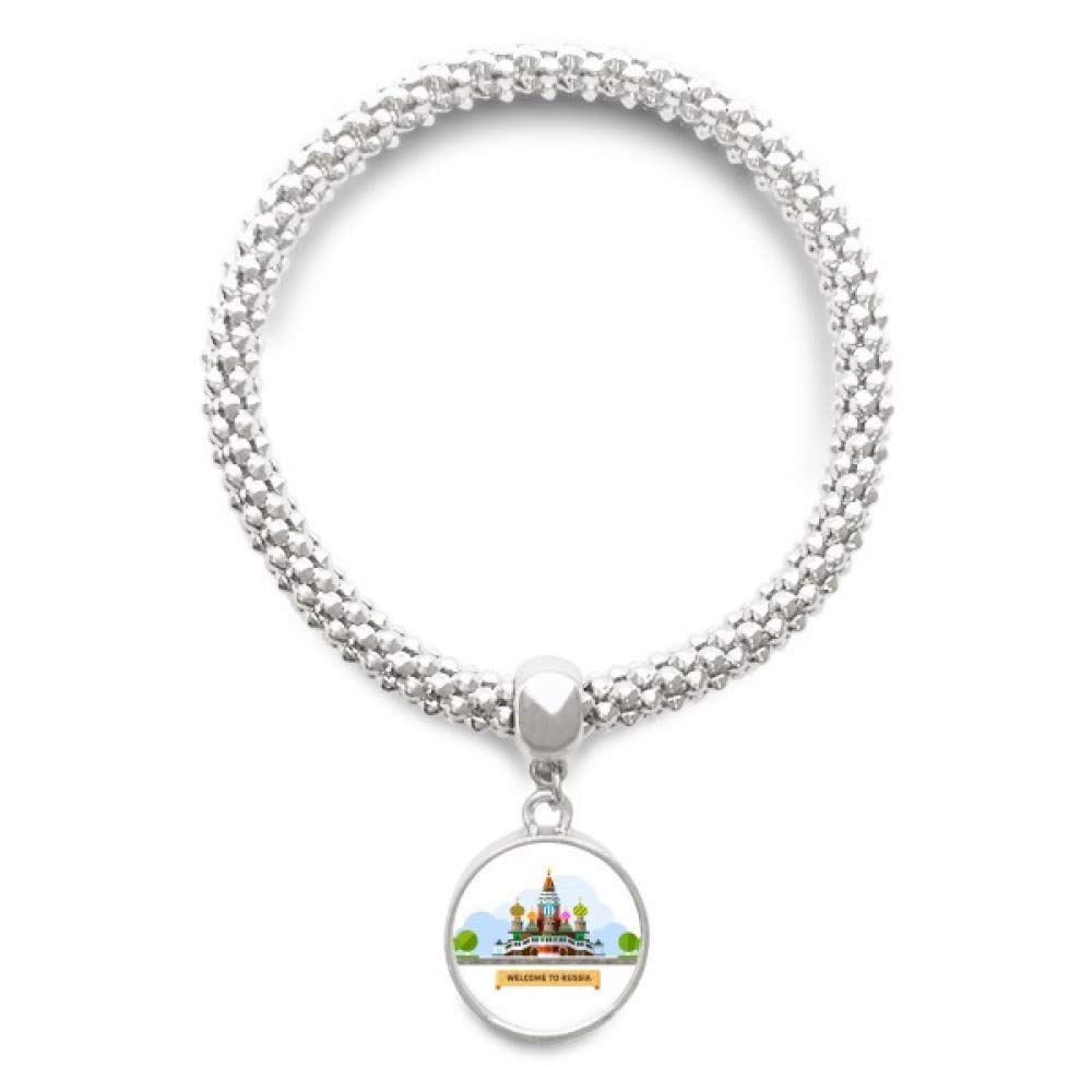 Bracelet Russie Cathédrale argenté au fini brillant et détails soignés - 4