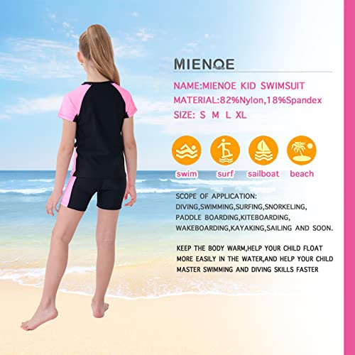 MIENOE Teen Girls' Swimsuit Two Piece Kid Swimsuit Girls Water Sport Shorts UPF 50+ Sun Protection Bathing Suits2
