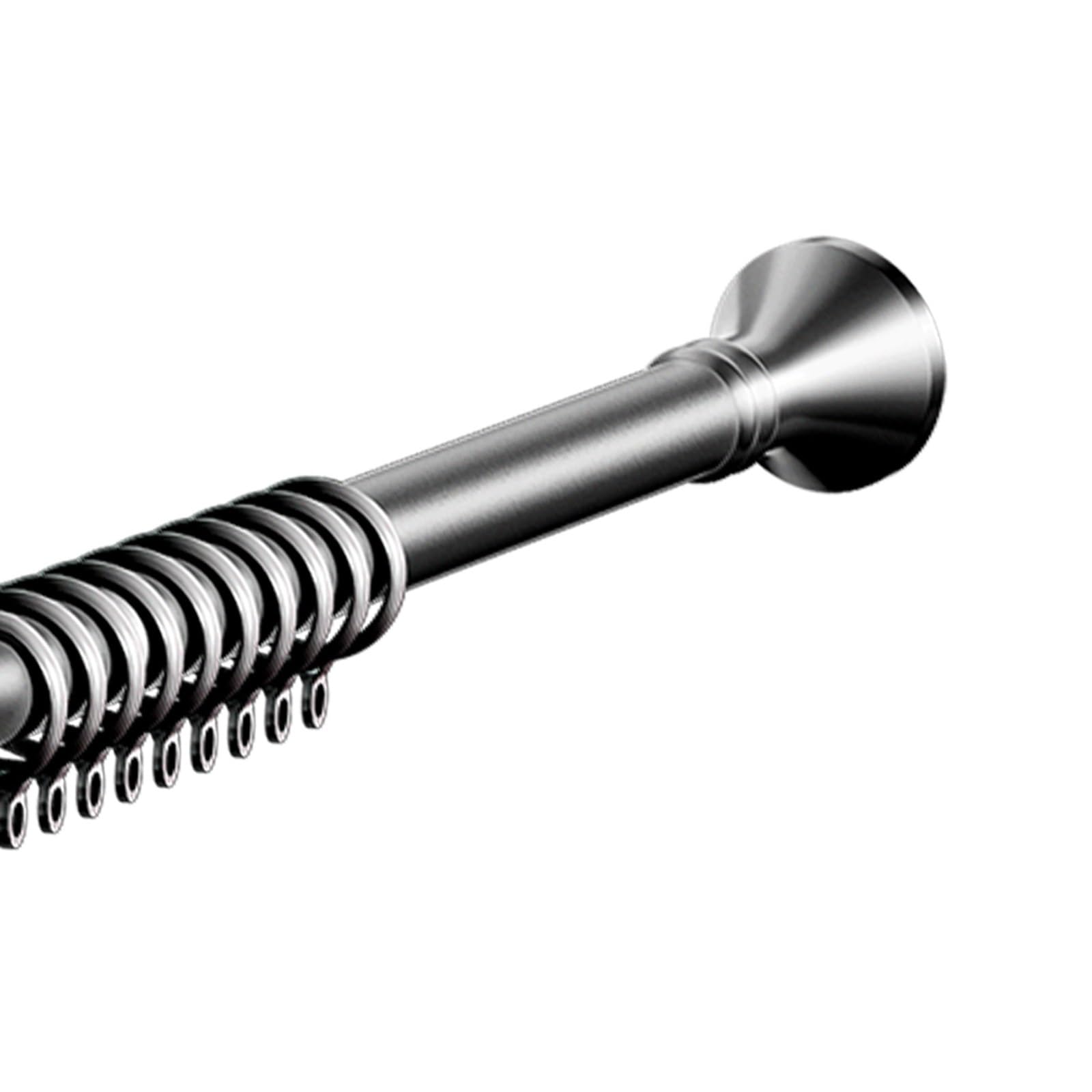 Teleskopstange Schwarz 40-500cm Gardinenstange Ohne Bohren Duschstange Zum Klemmen Teleskop Klemmstange für Gardinen Vorhangstange Duschvorhangstange Spannstange(SUS,110-190CM)