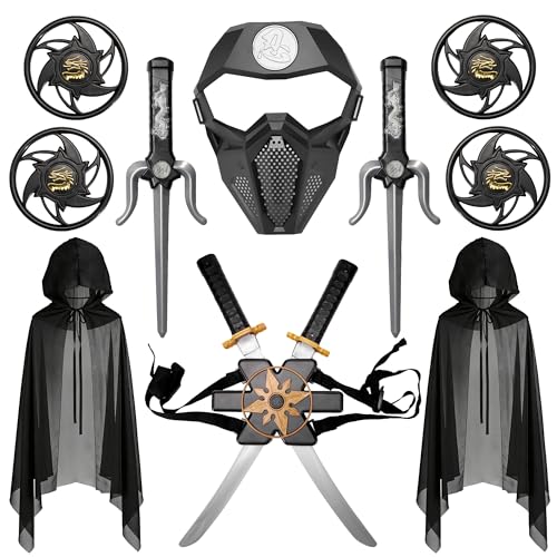 Disfraz Ninja para niños con accesorios y capa miniatura 1