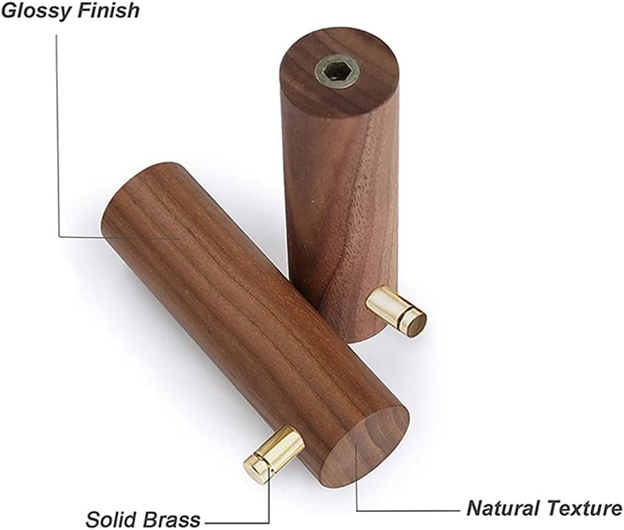 JSEIAJB Wood Wall Hooks Walnut Brass Towel Coat Hanging Holder Entryway Natural Wooden Towel Hooks Home Decoration Hanger(White-Patch Five-Pointed star4)