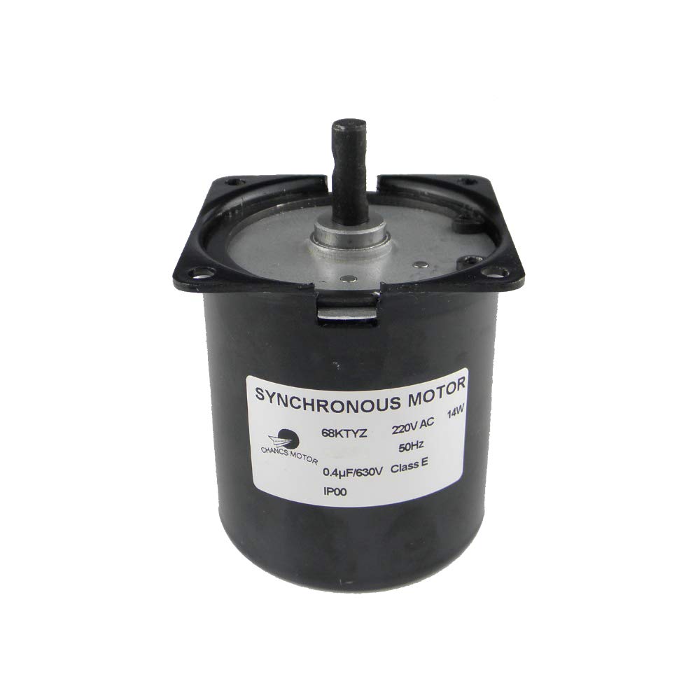 CHANCS 220 V, 68 KTYZ, 1,2 obr./min, CW/CCW Mini Motor Eléctrico de Caja de Cambios Torsión, 100 kgf.cm, Soporte de montaje Black