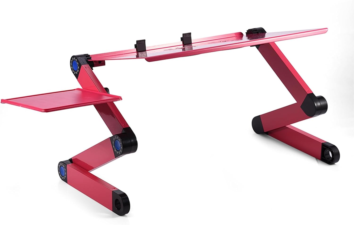 Greensen Portable Laptop Stand with 2 Cooling Fans, Adjustable Laptop Tray, Rose Red