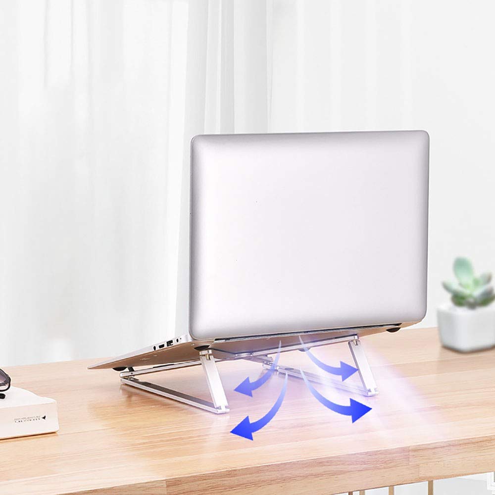 Supporto Portatile per Laptop Supporto da scrivania Pieghevole Universale ventilato Adatto a Molti Tipi di Laptop - Nero