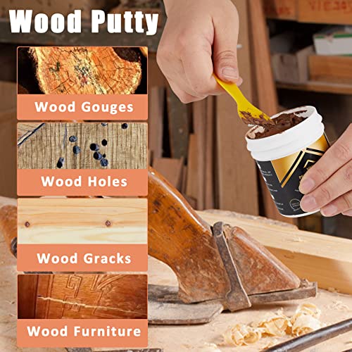 Image of Deuvuo Walnut Wood Filler, Walnut Wood Putty Filler - Our Wood Grain Filler Offers a Quick and Lasting Fix for Any Damage or Flaw - Paintable, Stainable, Sandable & Quick Drying - 9.87 Ounce