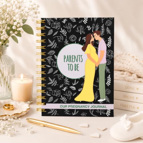 Image of Pregnancy Journal for Pregnant Women - 40-Week Bump Tracker & Memory Book with Stickers | Guided Pregnancy Planner with Prompts, Milestone Pages & Hardcover Keepsake | Gift for Expecting Moms (Black)