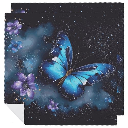 Servilletas de Tela Azul Floral 2 Unidades miniatura 1