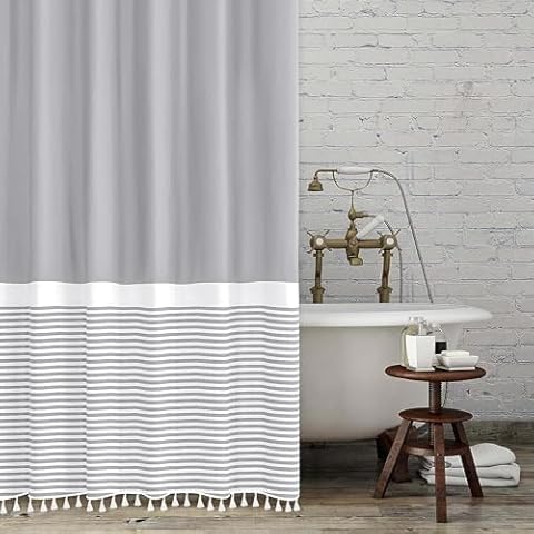 Seasonwood Extra Long Shower Curtain Set Cover