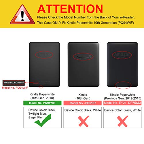 Fintie SlimShell hoes voor Kindle Paperwhite (10de generatie 2018) - Lichtgewicht Beschermend Cover met Automatische… - Image 3