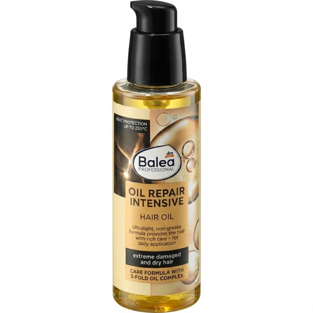 Professional Argan Oil Anti-Frizz Hair Repair Serum & Oil - German Formula for Extra Dry, Damaged & Frizzy Hair - Heat Protection up to 230°C - Sulfate & Paraben Free - 100ml