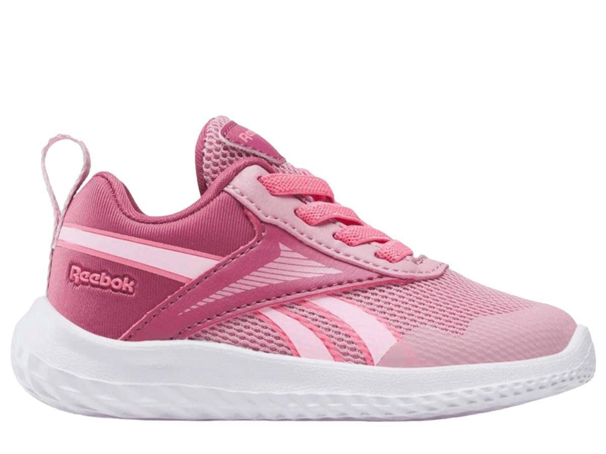 Reebok Baby Girls Rush Runner 5 Elastic Lace Sneaker, DustyRose Studiopink Ftwrwhite, 4.5 UK Child