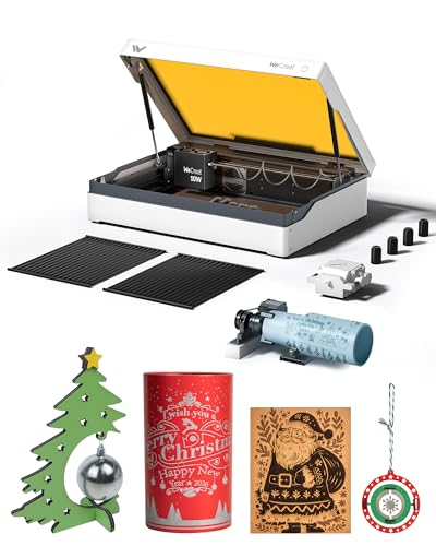 WECREAT Vista 10W Laser Engraving Machine with 9-in 1 Rotary, Smart HD Camera, Compact Diode Desktop Laser Engraver for Beginners DIY Hobbyist Wood Leather Glass Metal Jewelry Gifts Making
