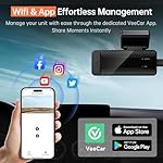 Dash Cam 1296P Front Dashcam, V300 WiFi Dash Camera for Cars with App, Night Vision, Mini Hidden Single Car Camera, Loop Recording, 24H Parking Mode, Support 256GB Max, Black - Image 4
