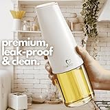 itsufirst® Olive Oil Dispenser Bottle 500ml (Pack Of 1), Auto Flip, Non Drip, Leak Proof, Glass Oil Bottles For Kitchen, Vinegar Drizzler for Cooking, oil Pourer, Pack Of 1, Pure (Off-White) - Image 5