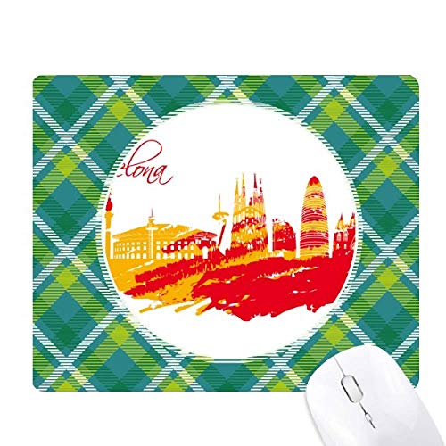 Tapis de souris Barcelone rouge et jaune pour sublimer votre espace bureau à la maison