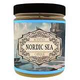 Nordic Sea | Pen and Paper Scented Candles | Gift Idea Mystery D20 Die Inside | Fantasy RPG | 40h Burn Time | Handmade in US | Fantasy-Scents